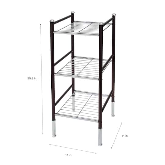 Organize It All Duplex 3 Tier Square Freestanding Wire Rack